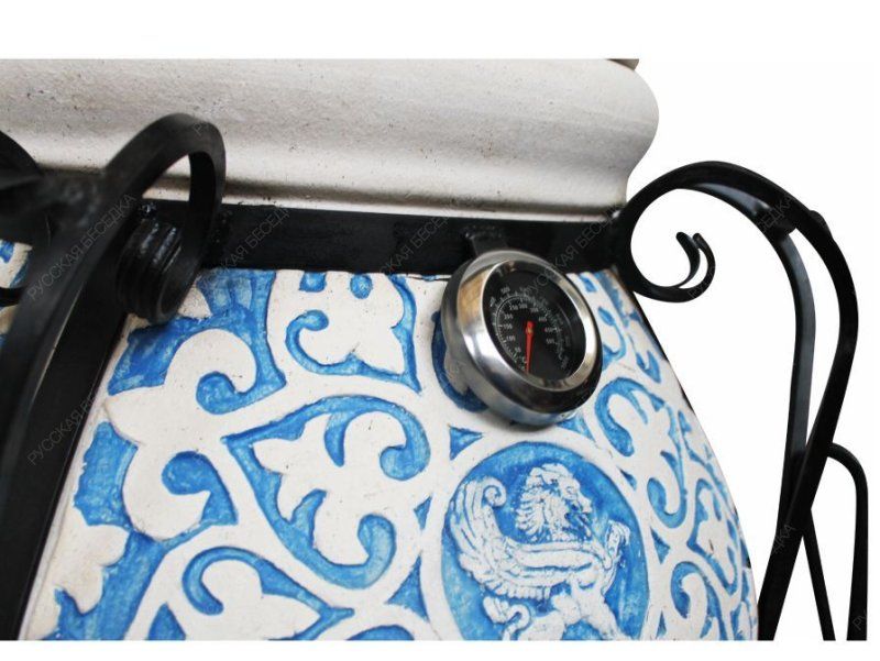 Тандыр керамический Арттандыр Венецианский купец Blue с откидной крышкой