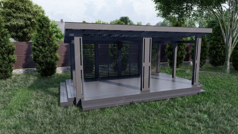 Прямоугольная беседка ТОРИЯ