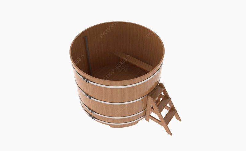 Купель круглая D=1,80 из дуба, высота 1400