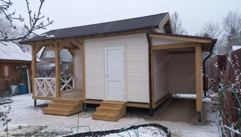 Летняя кухня ВЕСНА 7,5х4 с дровником