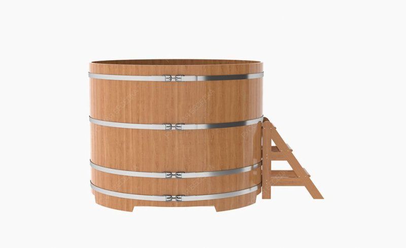 Купель круглая D=1,80 из дуба, высота 1400