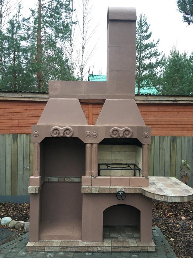Печь № 23 — Печь барбекю c модулем под тандыр