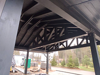 Навес для машин с хозблоком РАФ