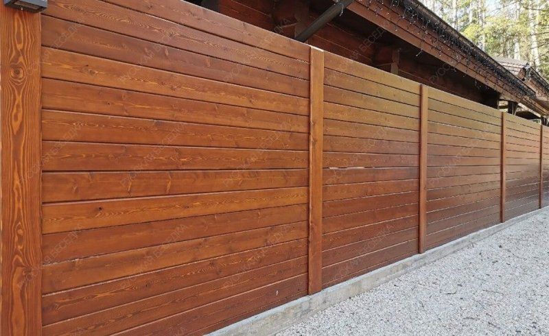 Забор №32 - горизонтальный с минимальным зазором