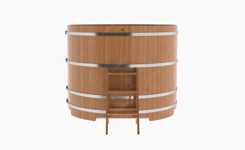 Купель круглая D=1,80 из дуба, высота 1400