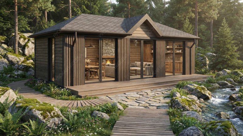 Закрытая беседка Шале УТЕПЛЁННОЕ с вальмовой кровлей