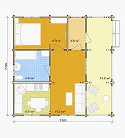 Дачный дом из мини бруса ДЛ-18