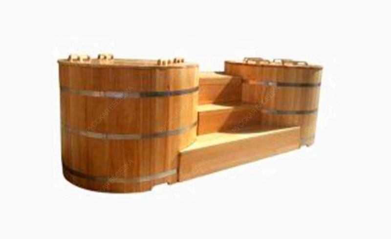 Купель угловая из кедра h120 / 110*110 / 4 см