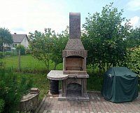 Печь № 5А — Барбекю меандр с круглым столом