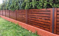 Забор №24 - горизонтальный с боковыми планками