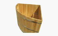 Купель угловая из кедра h120 / 110*110 / 4 см