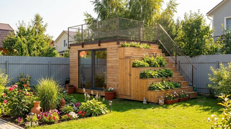 Двухэтажная беседка Элайн