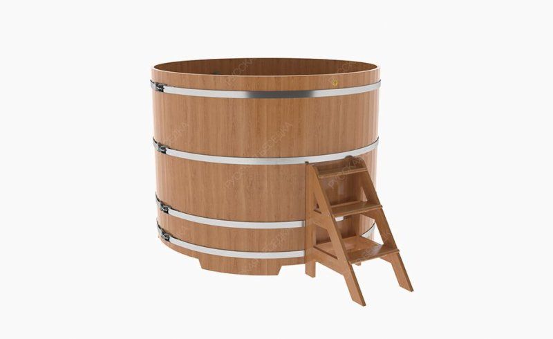 Купель круглая D=1,80 из дуба, высота 1400