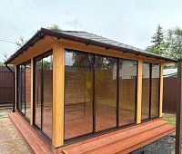 Застекленная беседка АННЭТ 4,5х4,8